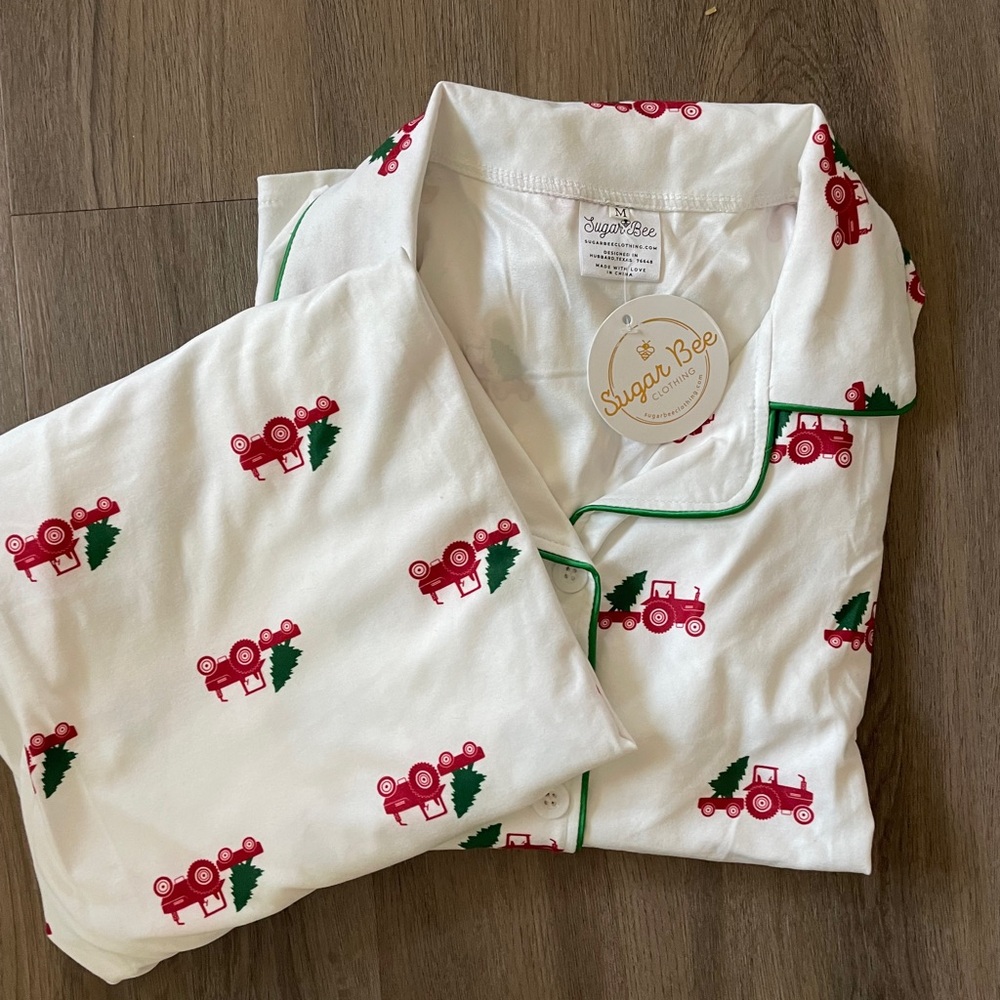 Christmas Tractor Holiday Lounge Pajamas